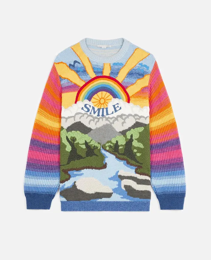 Stella McCartney Kind Intarsia Sweater Multicolor Women Knitwear