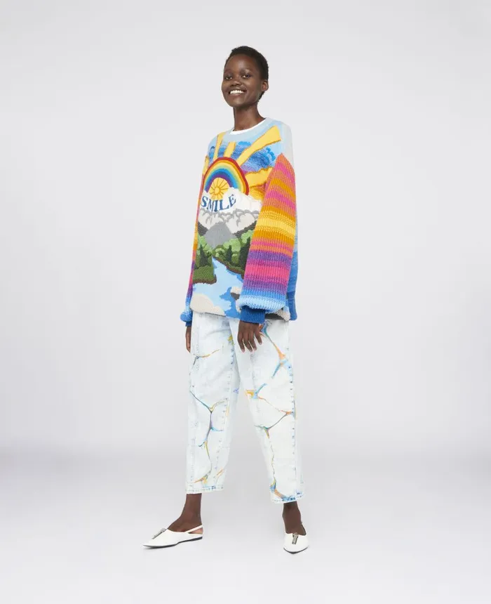 Stella McCartney Kind Intarsia Sweater Multicolor Women Knitwear