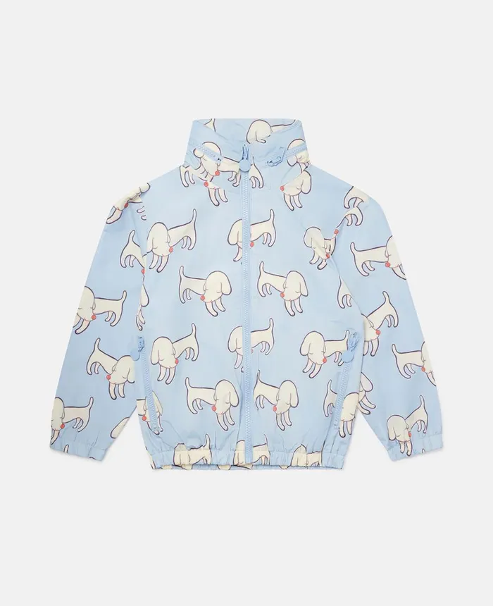 Stella McCartney Lonesome Puppy Print Packable Hooded Jacket Multicolour Kids Outerwear Stella McCartney Lonesome Puppy Print Packable Hooded Jacket Multicolour Kids Outerwear
