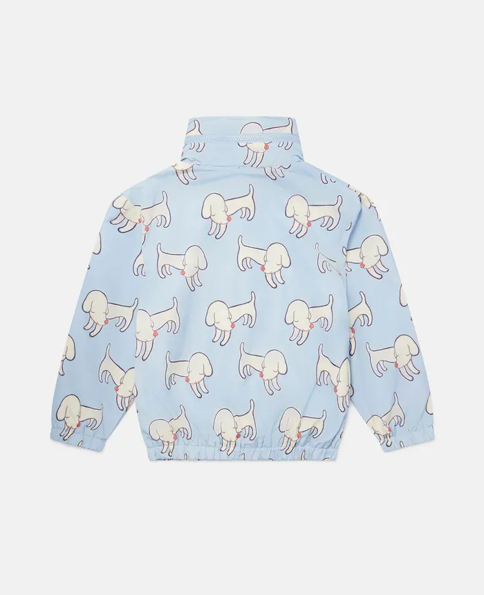 Stella McCartney Lonesome Puppy Print Packable Hooded Jacket Multicolour Kids Outerwear Stella McCartney Lonesome Puppy Print Packable Hooded Jacket Multicolour Kids Outerwear