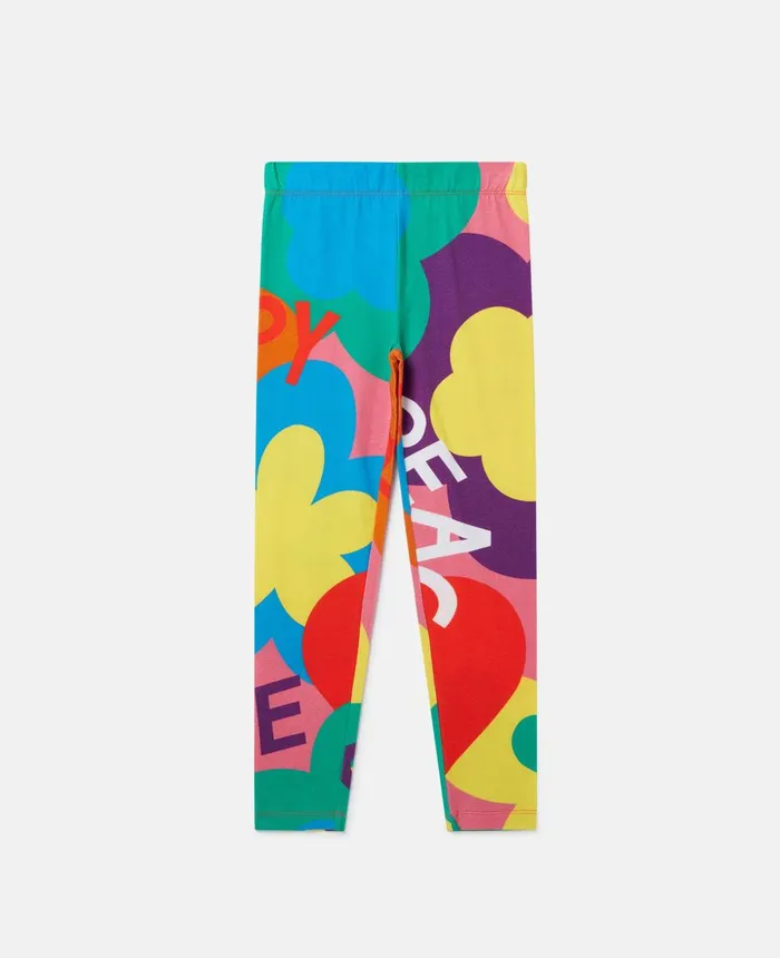 Stella McCartney Love Graphic Leggings Multicolour Kids Pants and Shorts