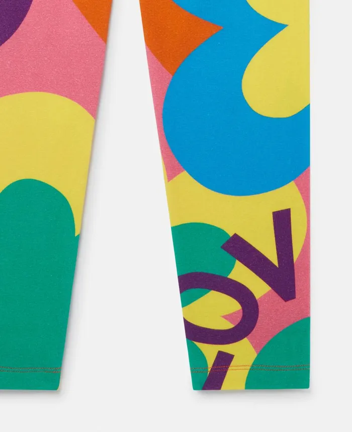 Stella McCartney Love Graphic Leggings Multicolour Kids Pants and Shorts