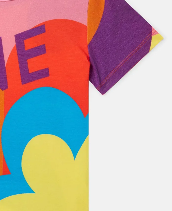 Stella McCartney Love Graphic TShirt Multicolour Kids TShirts And Tops
