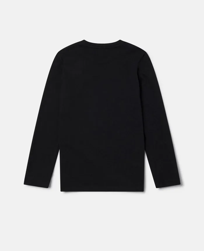 Stella McCartney Monster Motif TShirt Black Kids TShirts And Sweatshirt