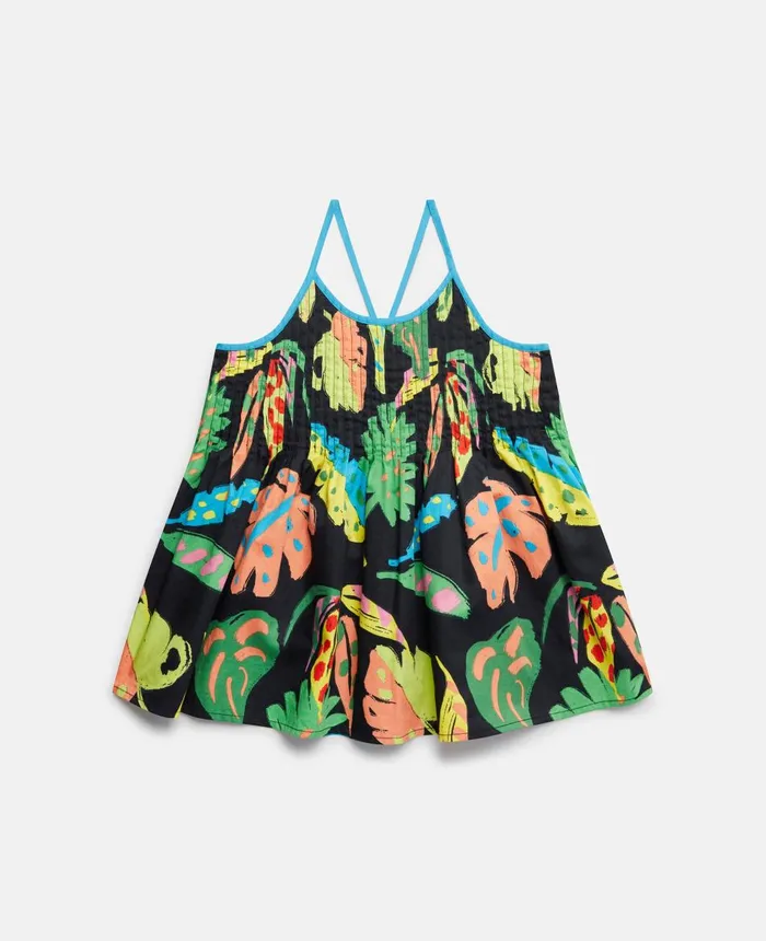 Stella McCartney Palm Leaf Print Cami Top Black Multicolour Kids Sweaters and Cardigans Stella McCartney Palm Leaf Print Cami Top Black Multicolour Kids Sweaters and Cardigans