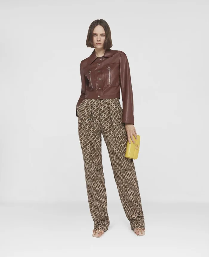 Stella McCartney SWave Pleat Front Straight Leg Trousers Raffia Women Tailoring Stella McCartney SWave Pleat Front Straight Leg Trousers Raffia Women Tailoring