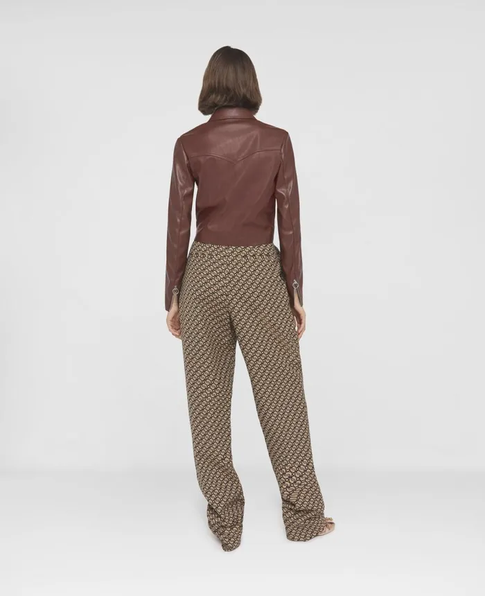 Stella McCartney SWave Pleat Front Straight Leg Trousers Raffia Women Tailoring Stella McCartney SWave Pleat Front Straight Leg Trousers Raffia Women Tailoring