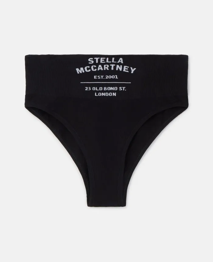 Stella McCartney Seamless Logo High Leg High Waisted Briefs Black Women Lingerie And Sleepwear Stella McCartney Seamless Logo High Leg High Waisted Briefs Black Women Lingerie And Sleepwear