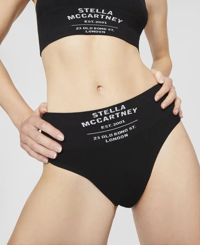 Stella McCartney Seamless Logo High Leg High Waisted Briefs Black Women Lingerie And Sleepwear Stella McCartney Seamless Logo High Leg High Waisted Briefs Black Women Lingerie And Sleepwear