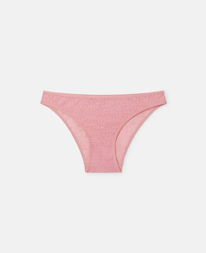 Stella McCartney Silk Trim Lace Briefs Blush Pink Women Lingerie And Sleepwear