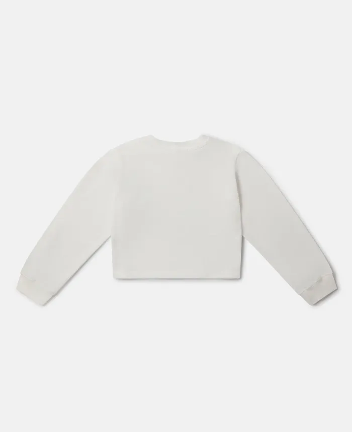 Stella McCartney Stella Festival Print Cropped Sweatshirt White Kids TShirts And Tops Stella McCartney Stella Festival Print Cropped Sweatshirt White Kids TShirts And Tops