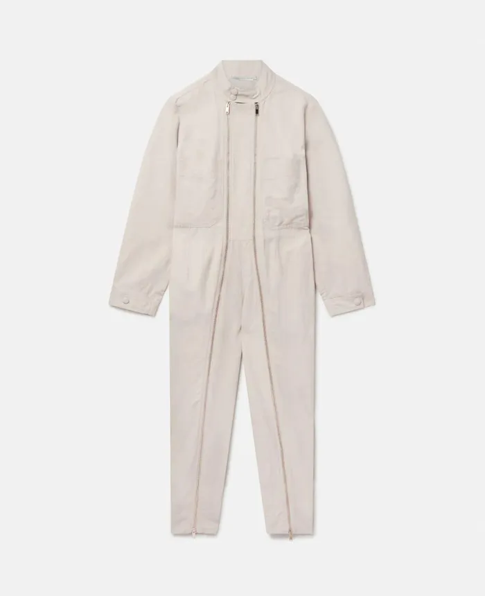 Stella McCartney Stella Iconics Utility Jumpsuit Desert Beige Women Jumpsuits Stella McCartney Stella Iconics Utility Jumpsuit Desert Beige Women Jumpsuits