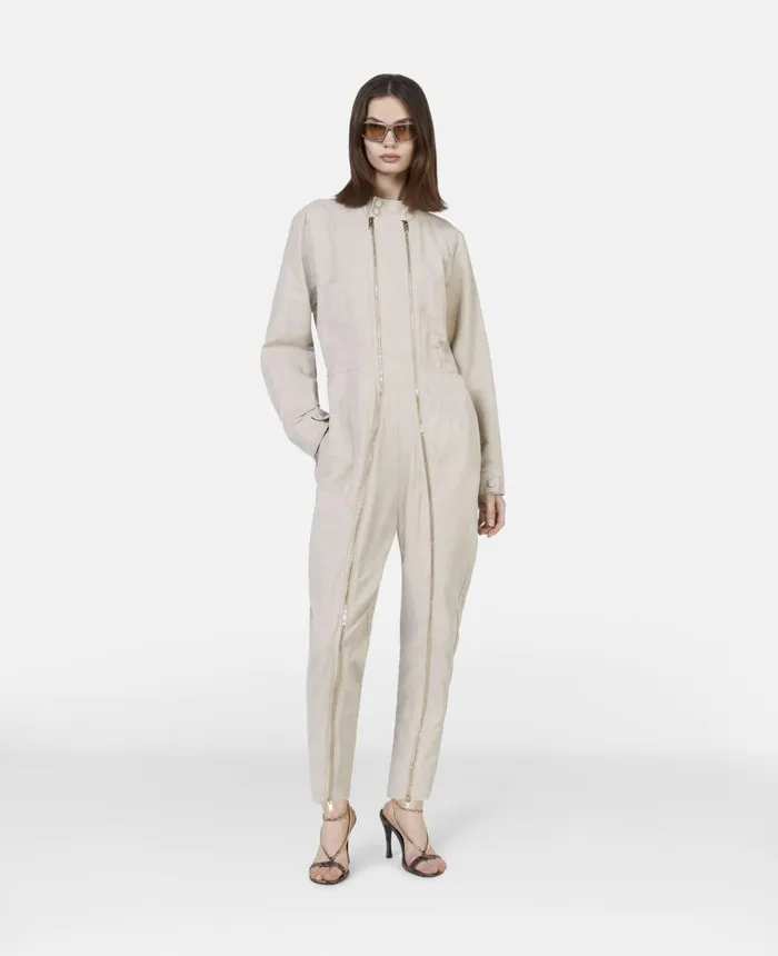 Stella McCartney Stella Iconics Utility Jumpsuit Desert Beige Women Jumpsuits Stella McCartney Stella Iconics Utility Jumpsuit Desert Beige Women Jumpsuits