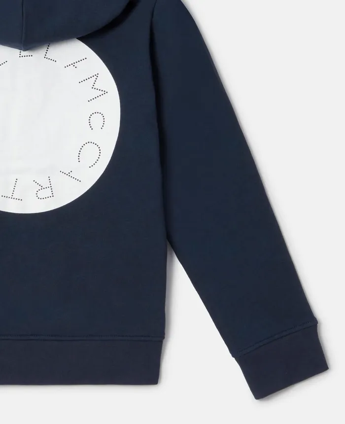 Stella McCartney Stella Logo Zip Hoodie Navy Kids Sweaters and Cardigans