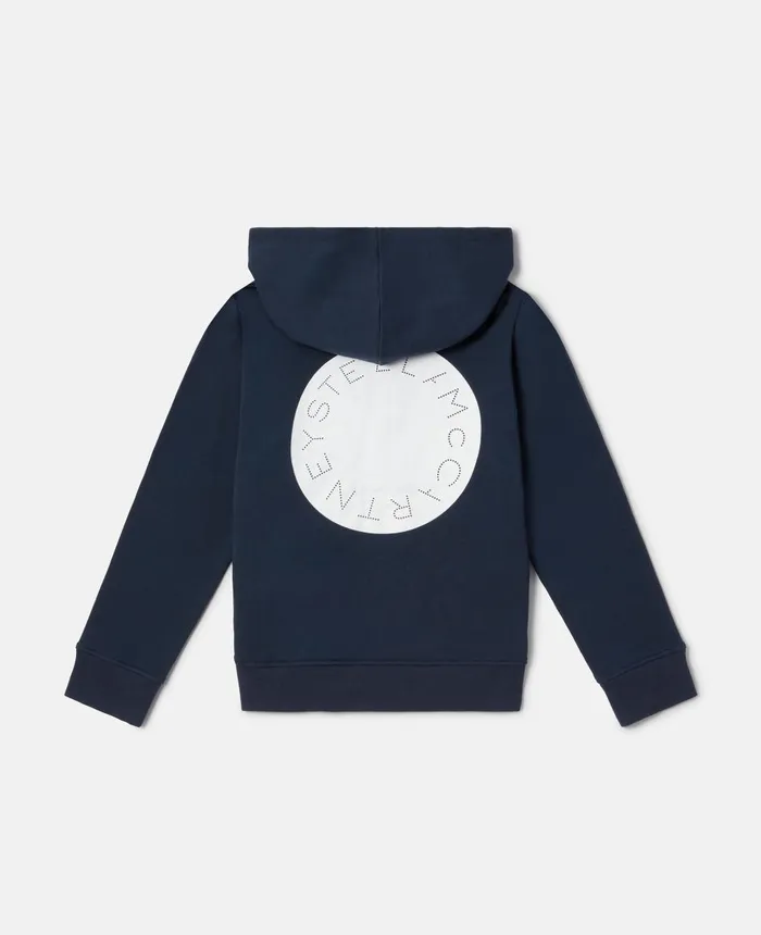 Stella McCartney Stella Logo Zip Hoodie Navy Kids Sweaters and Cardigans