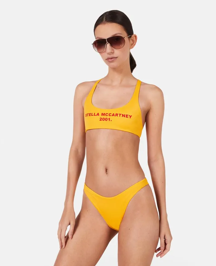 Stella McCartney Stella McCartney 2001 Print Bikini Top Yellow Women Swimwear Stella McCartney Stella McCartney 2001 Print Bikini Top Yellow Women Swimwear