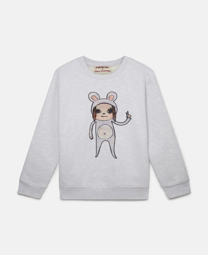 Stella McCartney Untitled Bunny Girl Embroidered Sweatshirt Grey Melange WomenMen Sweatshirts Stella McCartney Untitled Bunny Girl Embroidered Sweatshirt Grey Melange WomenMen Sweatshirts
