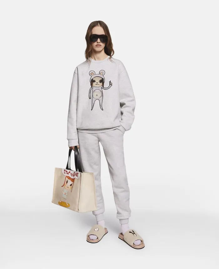 Stella McCartney Untitled Bunny Girl Embroidered Sweatshirt Grey Melange WomenMen Sweatshirts Stella McCartney Untitled Bunny Girl Embroidered Sweatshirt Grey Melange WomenMen Sweatshirts