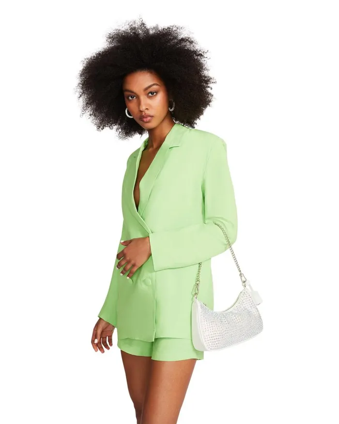 Steve Madden Baldwin Blazer Green Womens Jackets and Coats