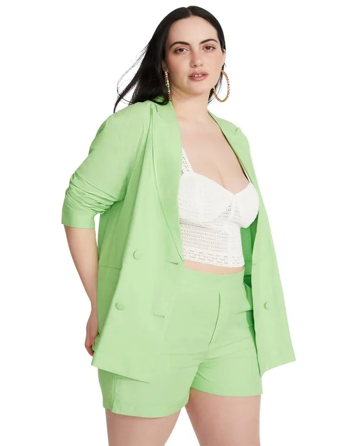 Steve Madden Baldwin Blazer Green Womens Jackets and Coats
