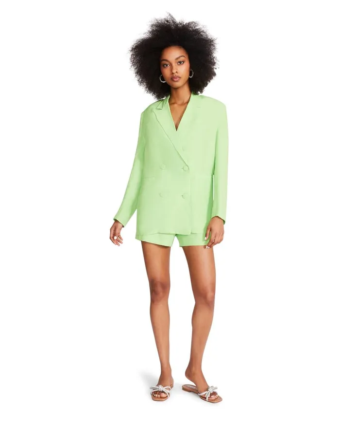 Steve Madden Baldwin Blazer Green Womens Jackets and Coats
