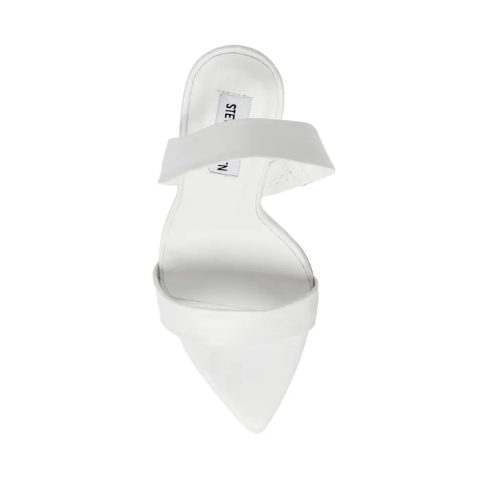 Steve Madden Batali White Leather Womens Heels