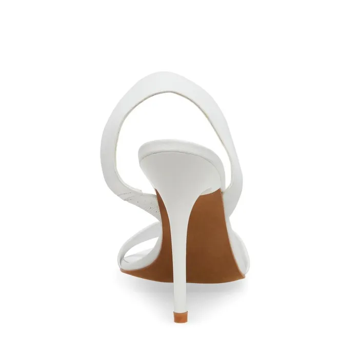 Steve Madden Batali White Leather Womens Heels