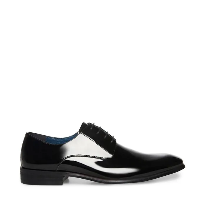 Steve Madden Beaux Black Patent Mens Dress