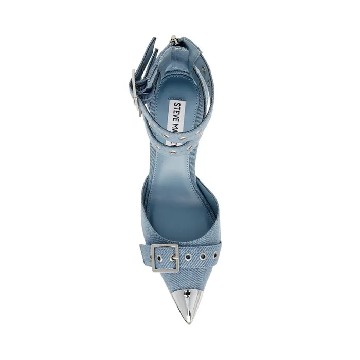 Steve Madden Bex Denim Fabric Womens Heels