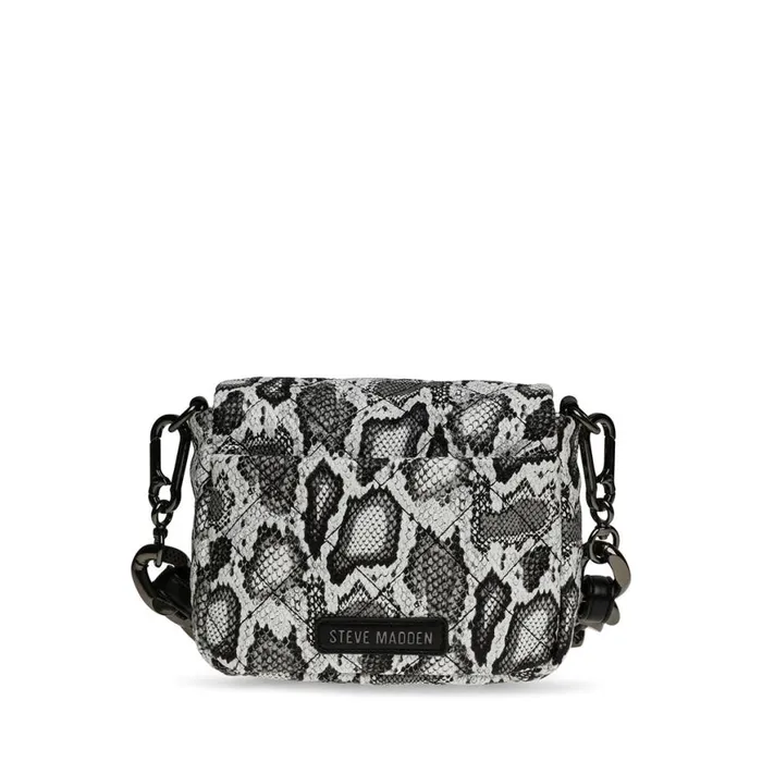 Steve Madden Bheara BlackWhite Snake Womens Mini Bags