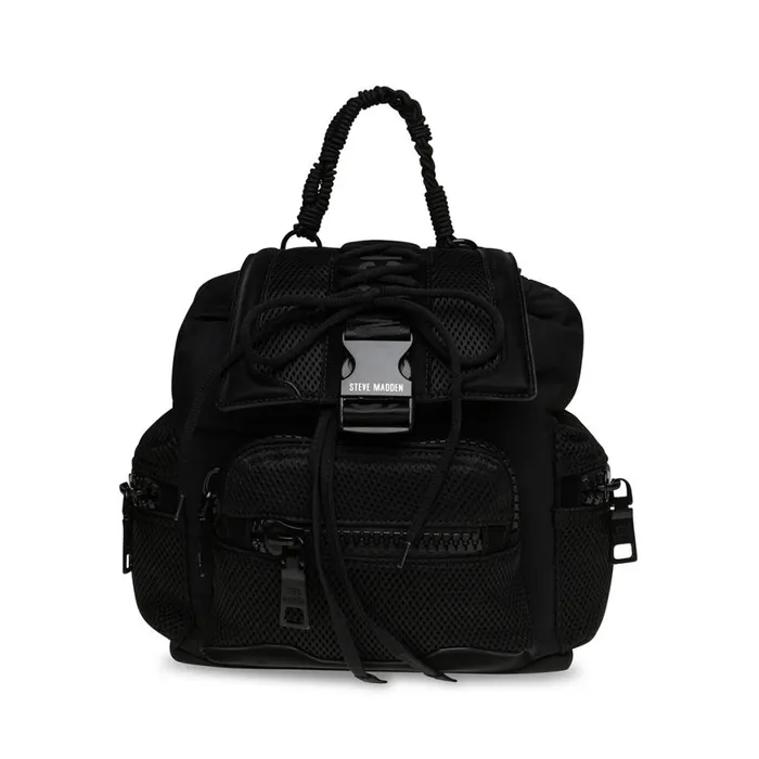 Steve Madden Bmech Black Womens Belt Bags and Backpacks