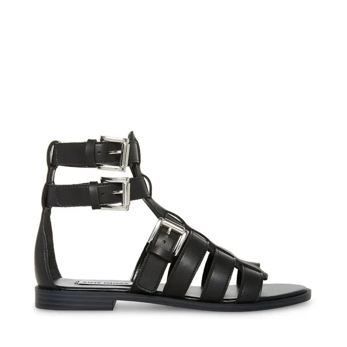 Steve Madden Bruno Black Womens Sandals