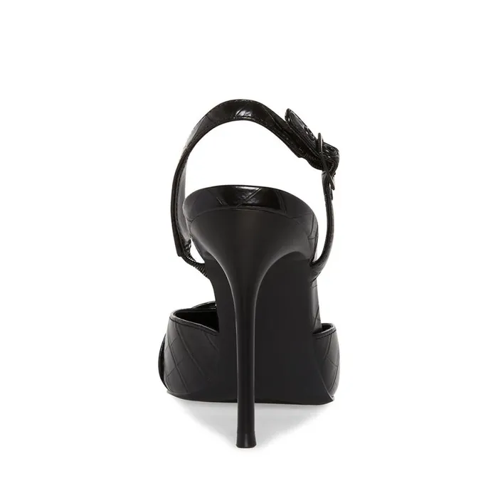 Steve Madden Dillon Black Crocodile Womens Heels