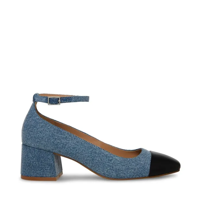Steve Madden Eli Denim Multi Womens Heels