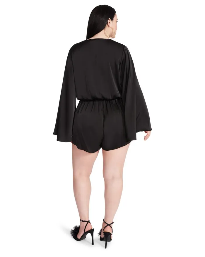 Steve Madden Farrah Romper Black Womens Dresses