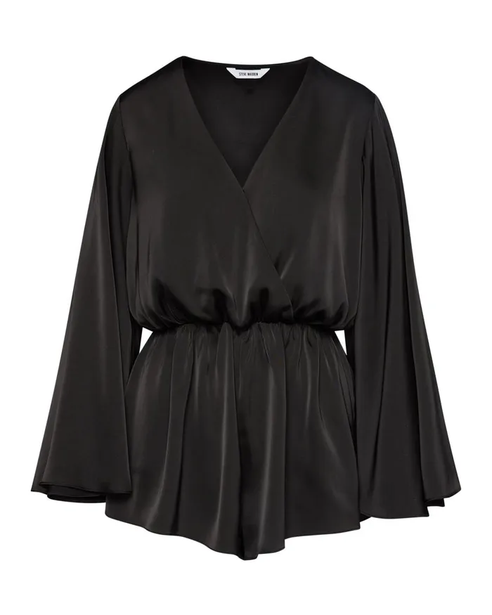 Steve Madden Farrah Romper Black Womens Dresses