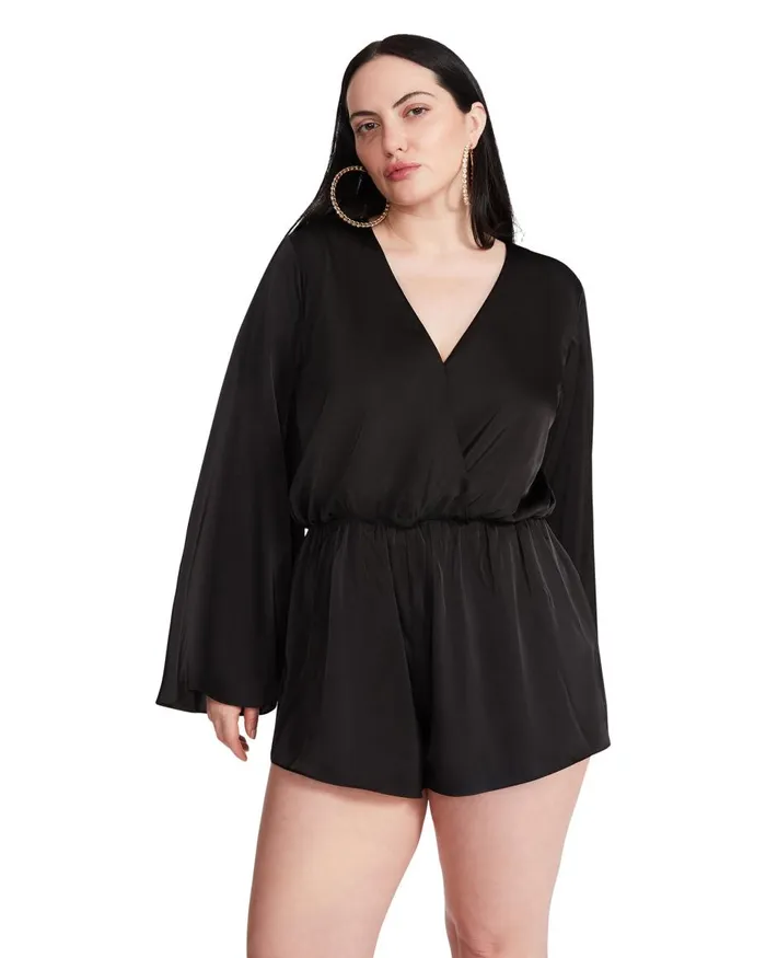 Steve Madden Farrah Romper Black Womens Dresses