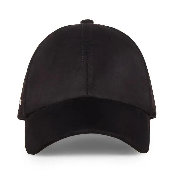 Steve Madden Faux Suede Baseball Cap Black Womens Hats Scarves and Gloves