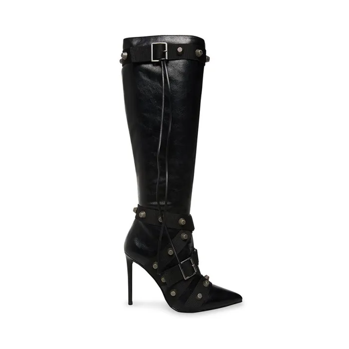 Steve Madden Fink Black Womens Boots and Booties