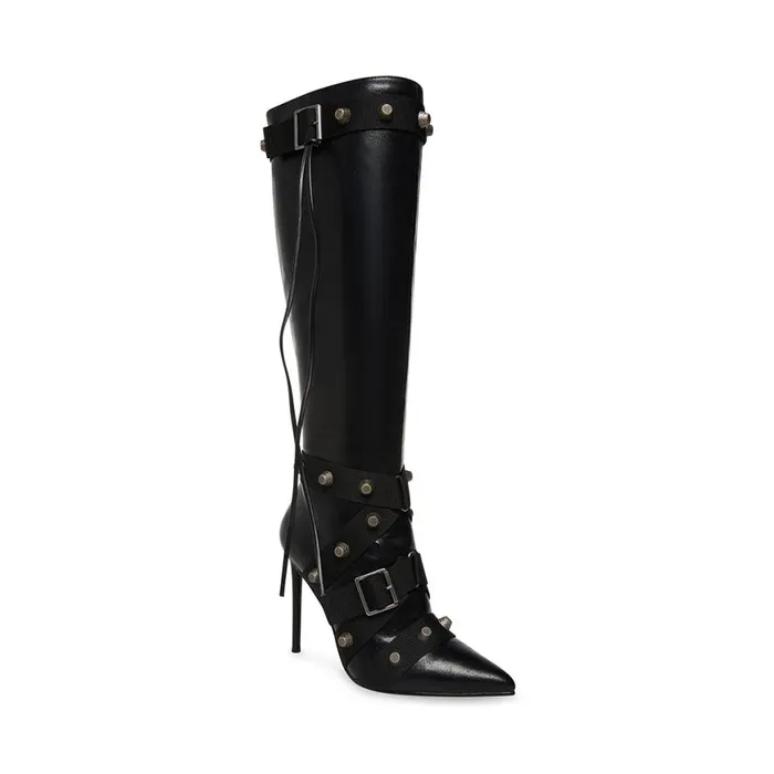 Steve Madden Fink Black Womens Boots and Booties