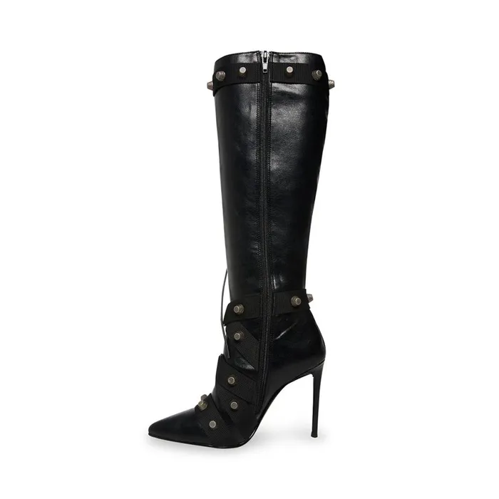 Steve Madden Fink Black Womens Boots and Booties
