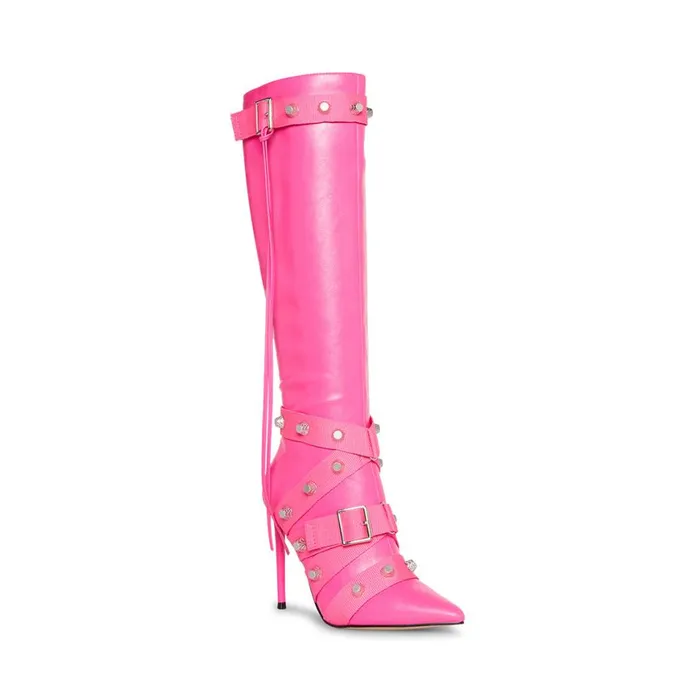 Steve Madden Fink Hot Pink Womens Boots and Booties