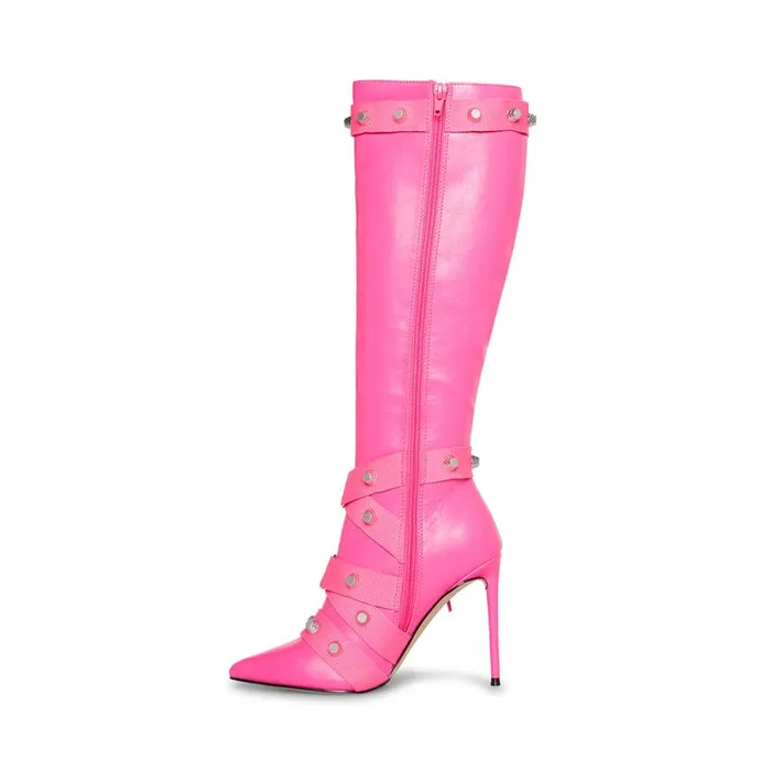 Steve Madden Fink Hot Pink Womens Boots and Booties