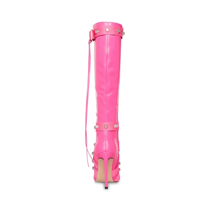 Steve Madden Fink Hot Pink Womens Boots and Booties