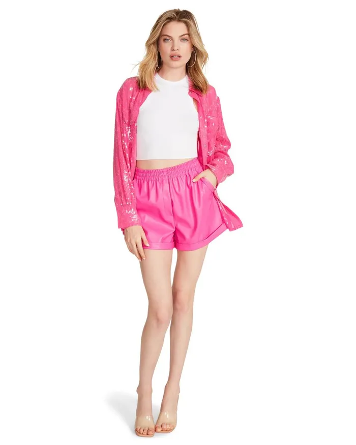 Steve Madden Fonda Short Hot Pink Womens Bottoms