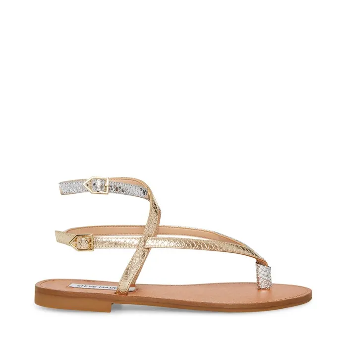 Steve Madden Frannie Gold Snake Womens Sandals