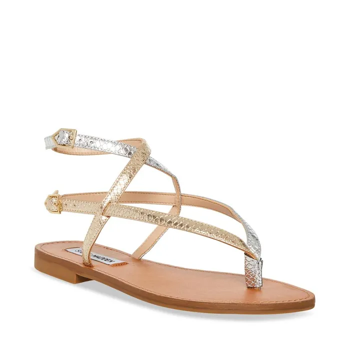 Steve Madden Frannie Gold Snake Womens Sandals