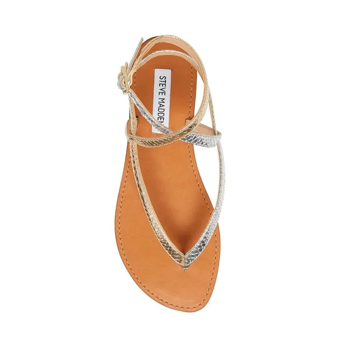 Steve Madden Frannie Gold Snake Womens Sandals