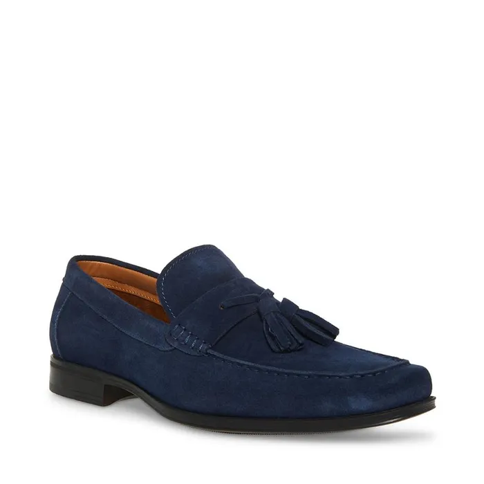 Steve Madden Gollie Navy Suede Mens Loafers