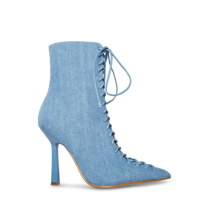 Steve Madden Katari Denim Fabric Womens Boots and Booties